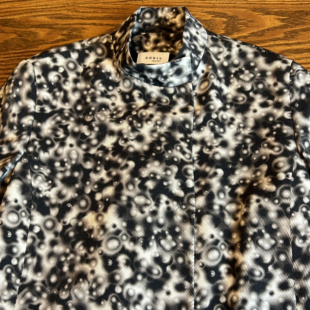 AKRIS Punto Wool Bokeh Print Jacket - Picture 3 of 16